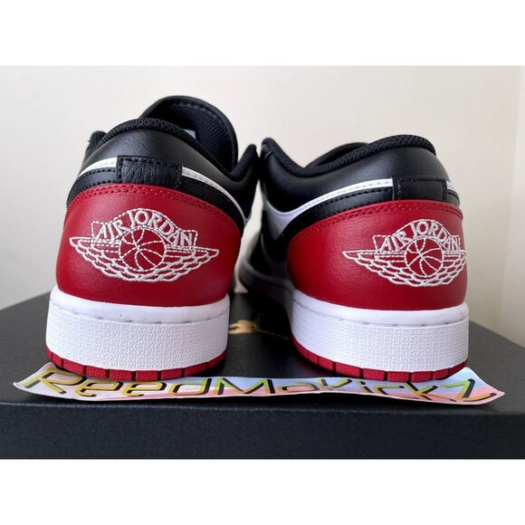 Jordan 1 Low Bred Toe 2.0 Mens Sizes 553558 161 - Picture 5 of 6